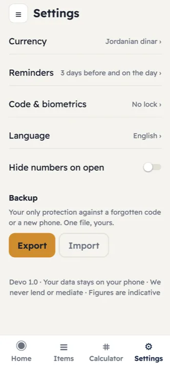 Your data stays on your phone