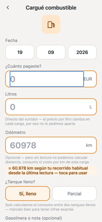 Una carga en segundos