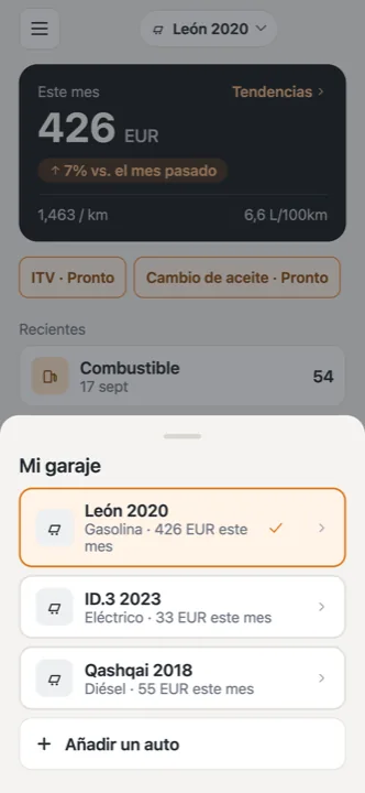 Todos tus autos en un garaje